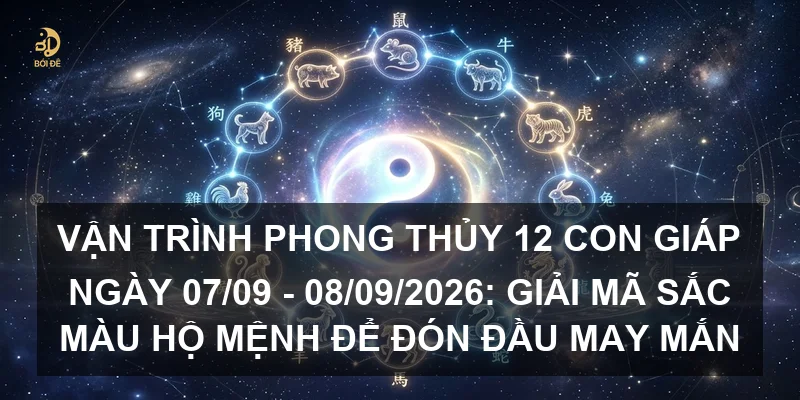 Vận trình phong thủy 12 con giáp ngày 07/09 - 08/09/2026: Giải mã sắc màu hộ mệnh để đón đầu may mắn
