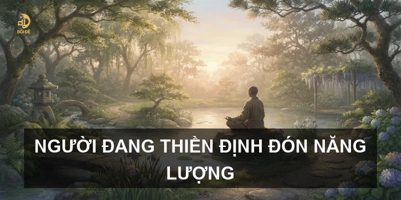 Người đang thiền định đón năng lượng