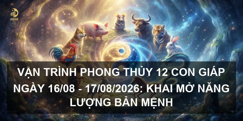 Vận trình phong thủy 12 con giáp ngày 16/08 - 17/08/2026: Khai mở năng lượng bản mệnh