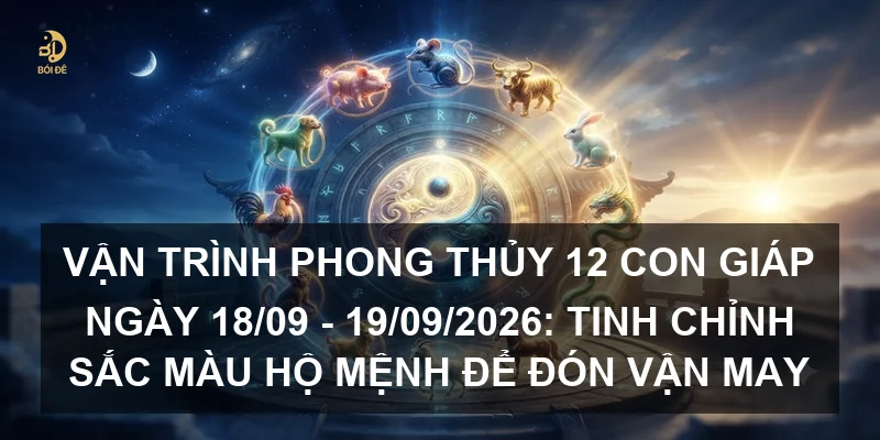 Vận trình phong thủy 12 con giáp ngày 18/09 - 19/09/2026: Tinh chỉnh sắc màu hộ mệnh để đón vận may