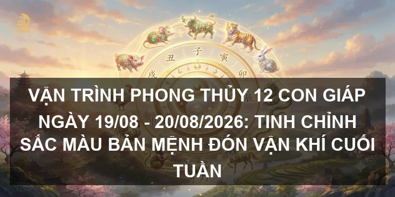 Vận trình phong thủy 12 con giáp ngày 19/08 - 20/08/2026: Tinh chỉnh sắc màu bản mệnh đón vận khí cuối tuần
