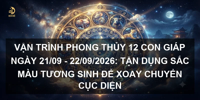 Vận trình phong thủy 12 con giáp ngày 21/09 - 22/09/2026: Tận dụng sắc màu tương sinh để xoay chuyển cục diện