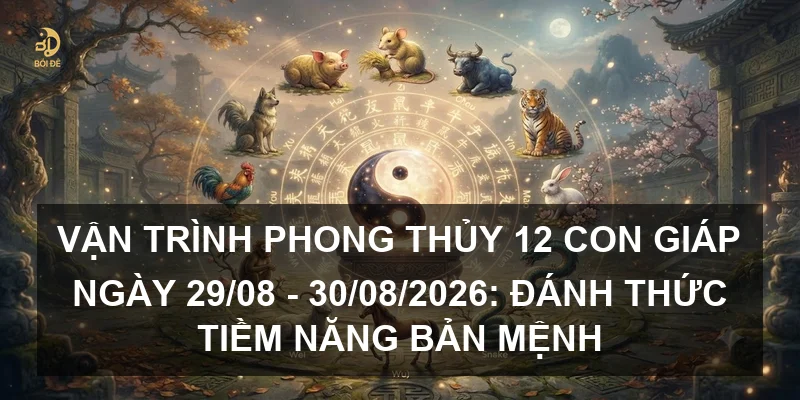 Vận trình phong thủy 12 con giáp ngày 29/08 - 30/08/2026: Đánh thức tiềm năng bản mệnh