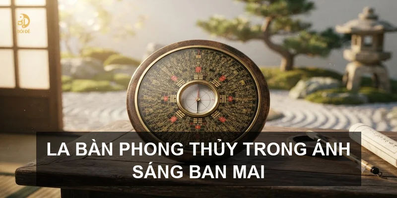 La bàn phong thủy trong ánh sáng ban mai