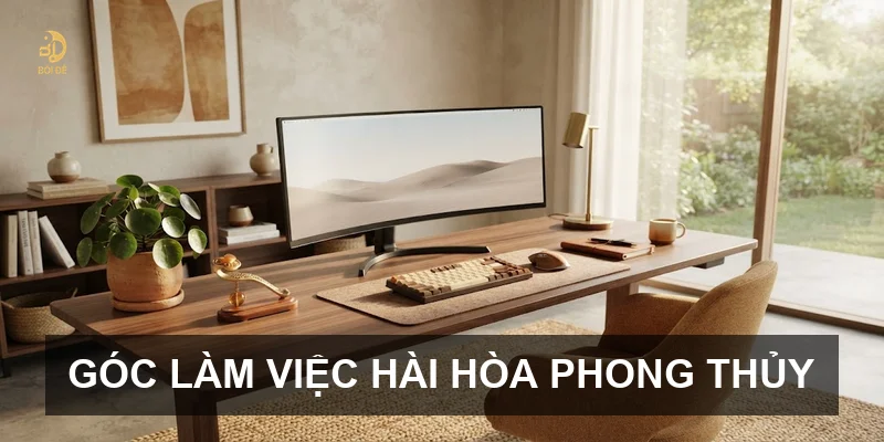 Góc làm việc hài hòa phong thủy