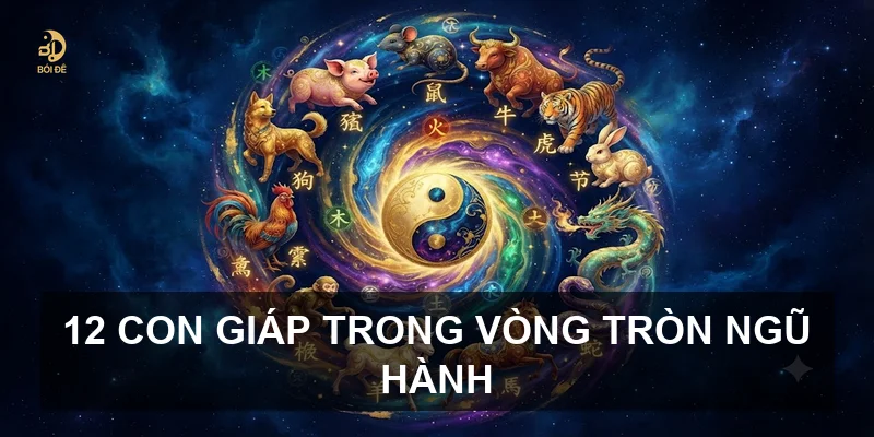 12 con giáp trong vòng tròn ngũ hành