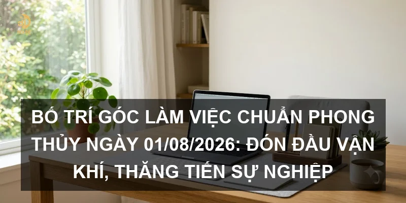 Bố trí góc làm việc chuẩn phong thủy ngày 01/08/2026: Đón đầu vận khí, thăng tiến sự nghiệp