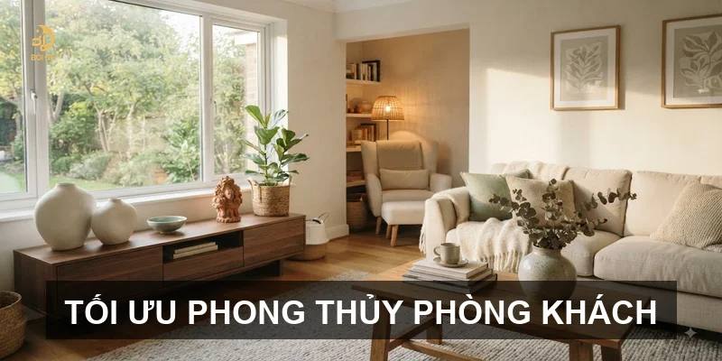 Tối ưu phong thủy phòng khách