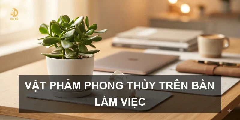 Vật phẩm phong thủy trên bàn làm việc