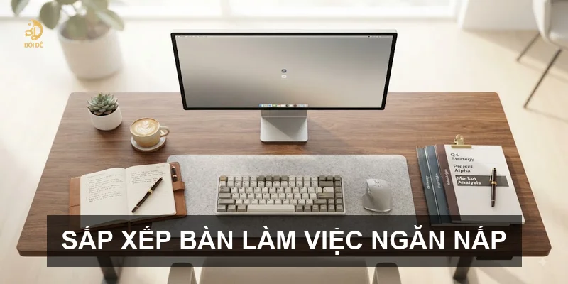 Sắp xếp bàn làm việc ngăn nắp