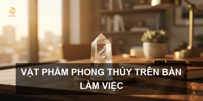 Vật phẩm phong thủy trên bàn làm việc