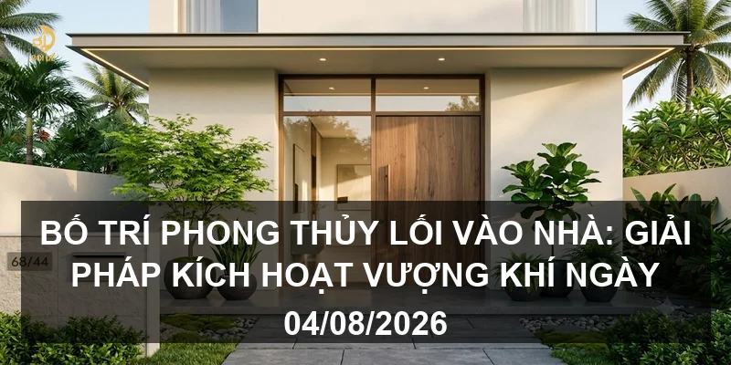 Bố trí phong thủy lối vào nhà: Giải pháp kích hoạt vượng khí ngày 04/08/2026