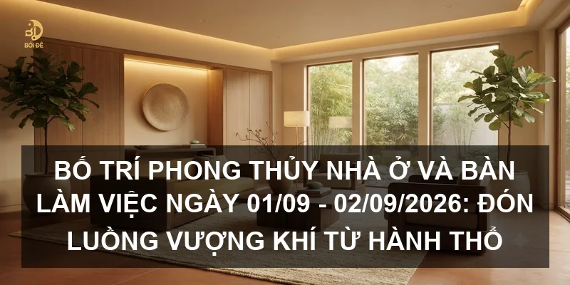 Bố trí phong thủy nhà ở và bàn làm việc ngày 01/09 - 02/09/2026: Đón luồng vượng khí từ hành Thổ