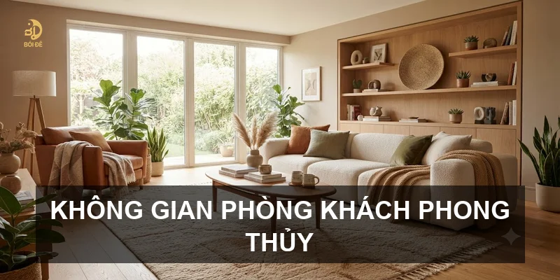 Không gian phòng khách phong thủy