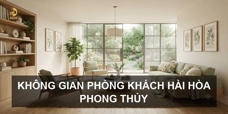 Không gian phòng khách hài hòa phong thủy