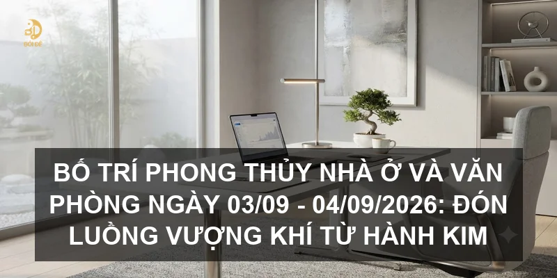 Bố trí phong thủy nhà ở và văn phòng ngày 03/09 - 04/09/2026: Đón luồng vượng khí từ hành Kim