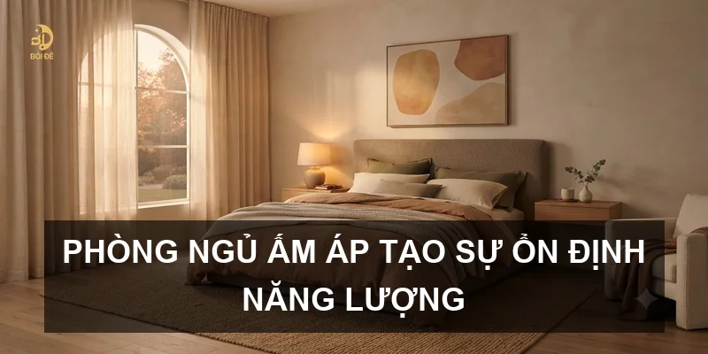 Phòng ngủ ấm áp tạo sự ổn định năng lượng