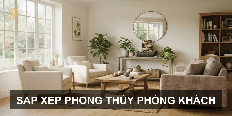 Sắp xếp phong thủy phòng khách