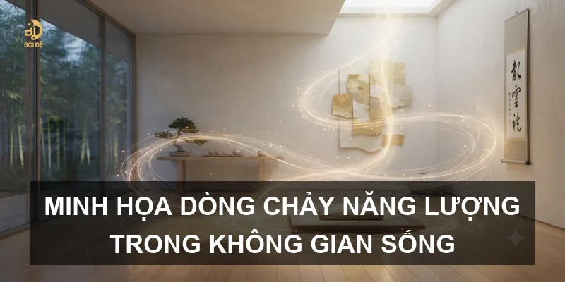 Minh họa dòng chảy năng lượng trong không gian sống