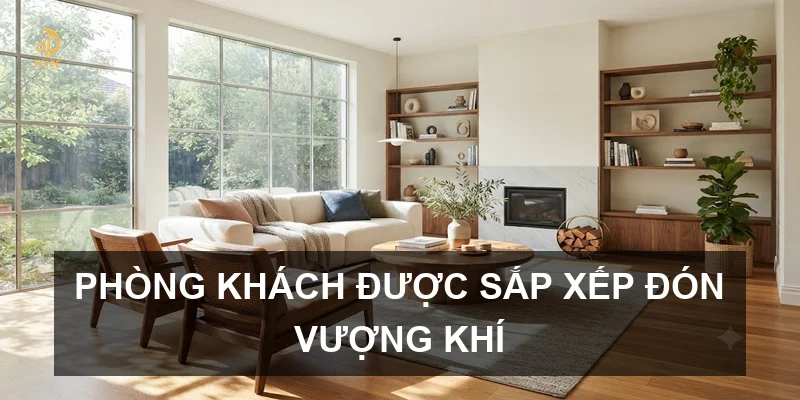 Phòng khách được sắp xếp đón vượng khí