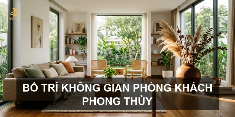 Bố trí không gian phòng khách phong thủy