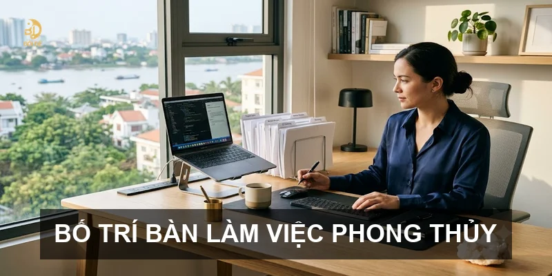 Bố trí bàn làm việc phong thủy