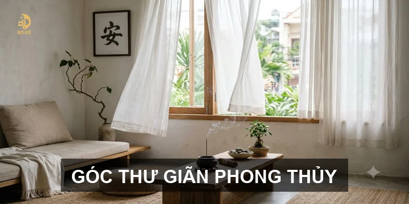 Góc thư giãn phong thủy
