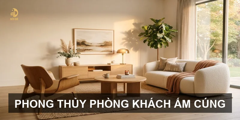 Phong thủy phòng khách ấm cúng
