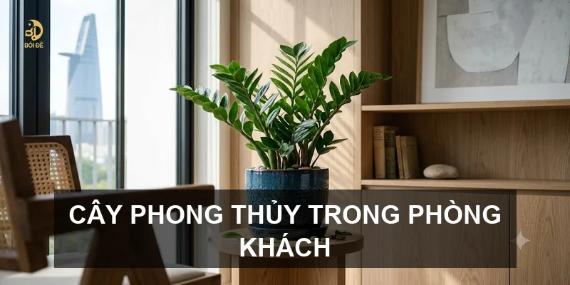 Cây phong thủy trong phòng khách