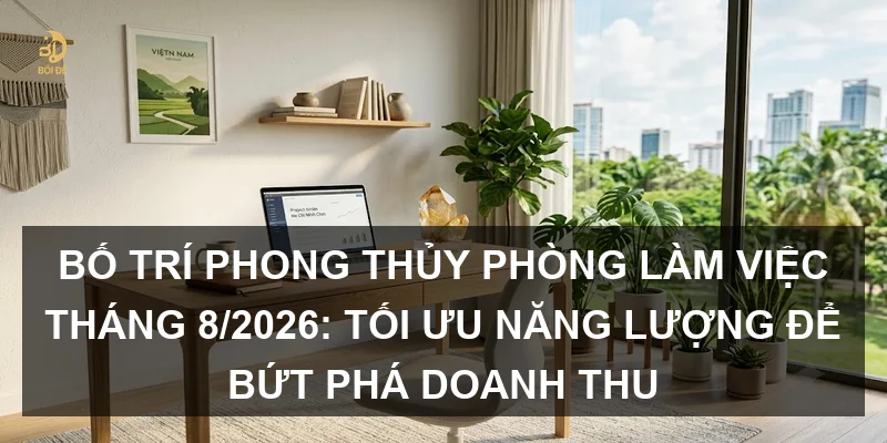 Bố trí phong thủy phòng làm việc tháng 8/2026: Tối ưu năng lượng để bứt phá doanh thu