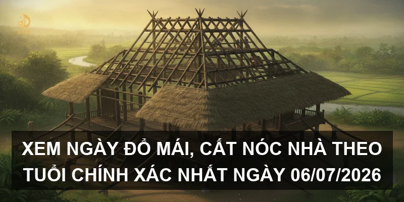 Xem ngày đổ mái, cất nóc nhà theo tuổi chính xác nhất ngày 06/07/2026
