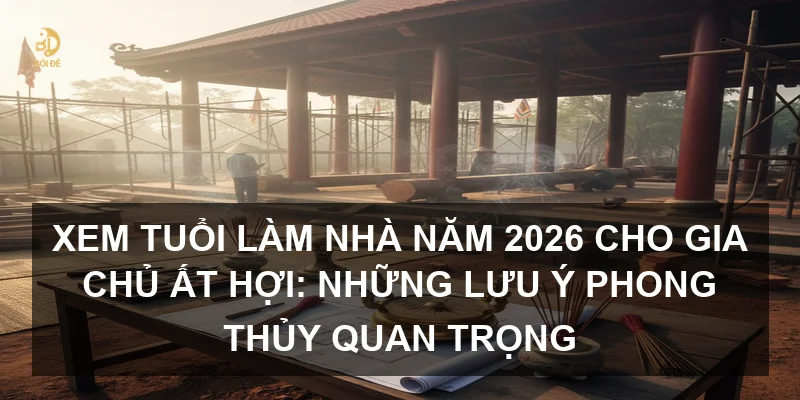 Xem tuổi làm nhà năm 2026 cho gia chủ Ất Hợi: Những lưu ý phong thủy quan trọng