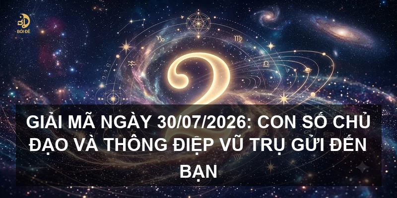 Giải mã ngày 30/07/2026: Con số chủ đạo và thông điệp vũ trụ gửi đến bạn