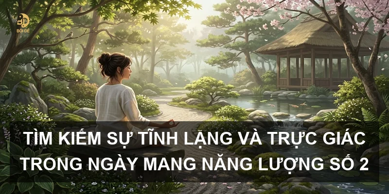 Tìm kiếm sự tĩnh lặng và trực giác trong ngày mang năng lượng số 2