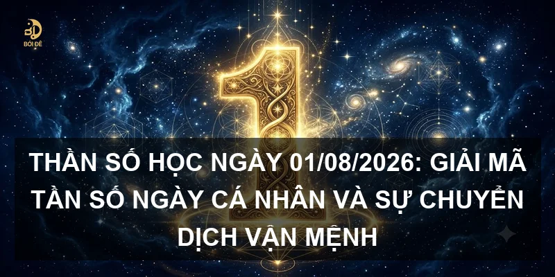 Thần số học ngày 01/08/2026: Giải mã tần số ngày cá nhân và sự chuyển dịch vận mệnh