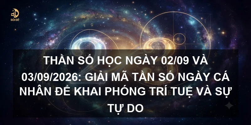 Thần số học ngày 02/09 và 03/09/2026: Giải mã tần số ngày cá nhân để khai phóng trí tuệ và sự tự do