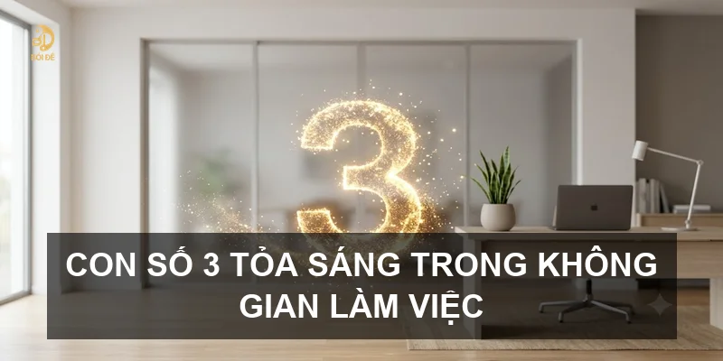 Con số 3 tỏa sáng trong không gian làm việc