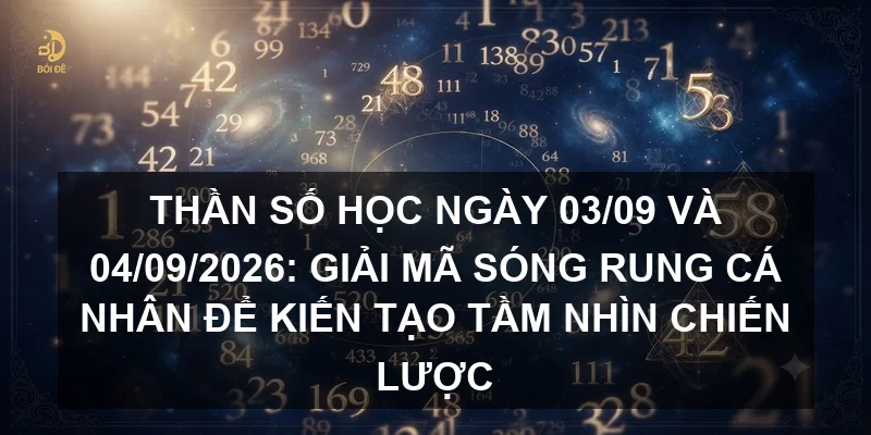 Thần số học ngày 03/09 và 04/09/2026: Giải mã sóng rung cá nhân để kiến tạo tầm nhìn chiến lược