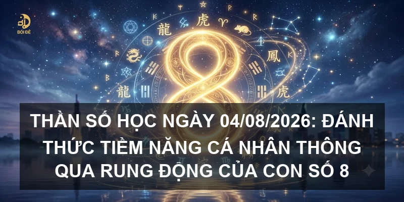 Thần số học ngày 04/08/2026: Đánh thức tiềm năng cá nhân thông qua rung động của con số 8