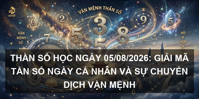 Thần số học ngày 05/08/2026: Giải mã tần số ngày cá nhân và sự chuyển dịch vận mệnh