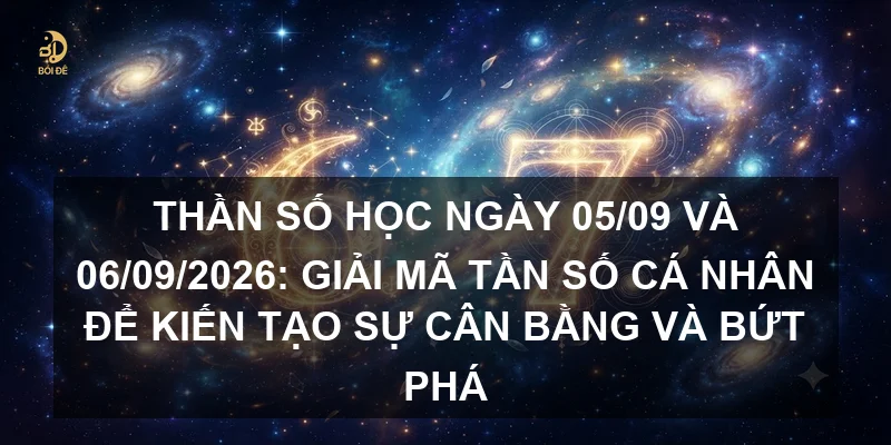 Thần số học ngày 05/09 và 06/09/2026: Giải mã tần số cá nhân để kiến tạo sự cân bằng và bứt phá