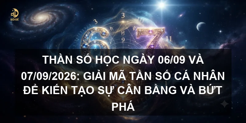 Thần số học ngày 06/09 và 07/09/2026: Giải mã tần số cá nhân để kiến tạo sự cân bằng và bứt phá