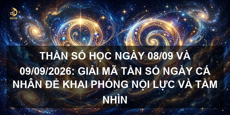 Thần số học ngày 08/09 và 09/09/2026: Giải mã tần số ngày cá nhân để khai phóng nội lực và tầm nhìn