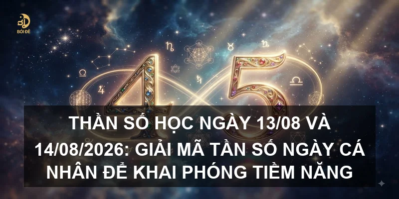 Thần số học ngày 13/08 và 14/08/2026: Giải mã tần số ngày cá nhân để khai phóng tiềm năng