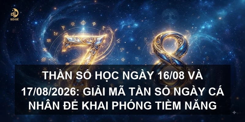 Thần số học ngày 16/08 và 17/08/2026: Giải mã tần số ngày cá nhân để khai phóng tiềm năng