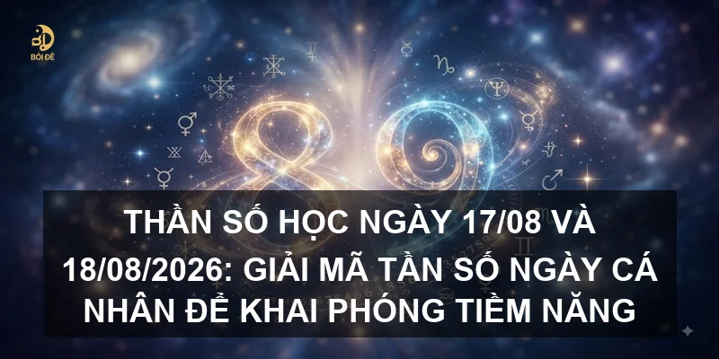 Thần số học ngày 17/08 và 18/08/2026: Giải mã tần số ngày cá nhân để khai phóng tiềm năng