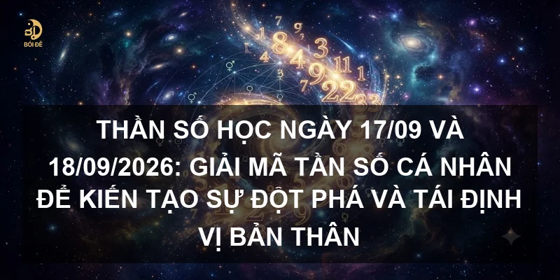 Thần số học ngày 17/09 và 18/09/2026: Giải mã tần số cá nhân để kiến tạo sự đột phá và tái định vị bản thân