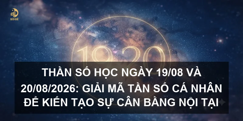 Thần số học ngày 19/08 và 20/08/2026: Giải mã tần số cá nhân để kiến tạo sự cân bằng nội tại