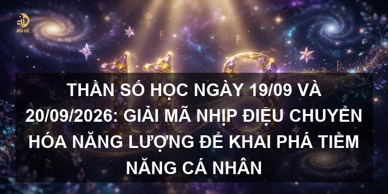 Thần số học ngày 19/09 và 20/09/2026: Giải mã nhịp điệu chuyển hóa năng lượng để khai phá tiềm năng cá nhân
