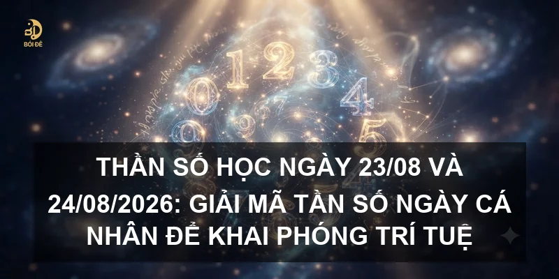 Thần số học ngày 23/08 và 24/08/2026: Giải mã tần số ngày cá nhân để khai phóng trí tuệ
